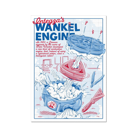 Integza's Wankel Engine Illustrated Poster
